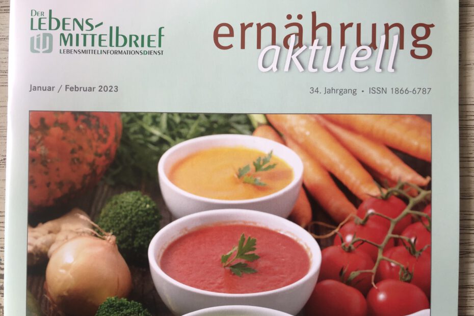 "Der Lebensmittelbrief - ernährung aktuell" Ausgabe Januar/Februar 2023